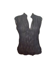 black sheer sequin top