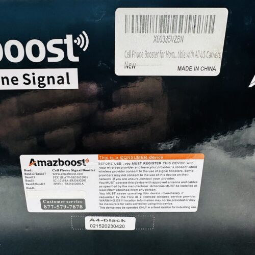 Téléphone portable véhicule Amazboost bande booster de signal boost 12/13/17/25/4 PIÈCES LIRE ! - Photo 3 sur 14