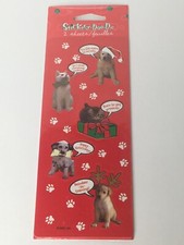 Stickety Doo Da Christmas Stickers Dog Cat Puppy Humor Holiday Decoration NIP