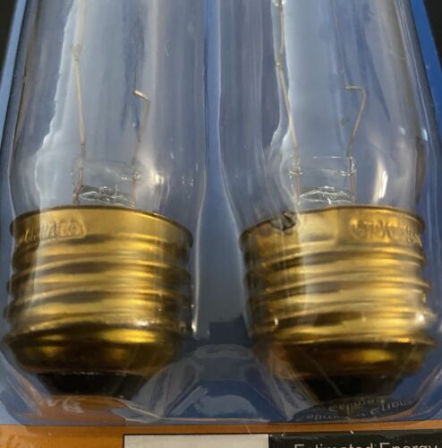 (2) GTC 40Watt Tubular 5" Tank/Appliance Light Bulbs 400 Lumens Medium Base - Picture 7 of 9