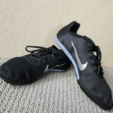 Nike Zoom Rival M9 Men's Black/Silver Running Track Shoes with Cleats Size 9.