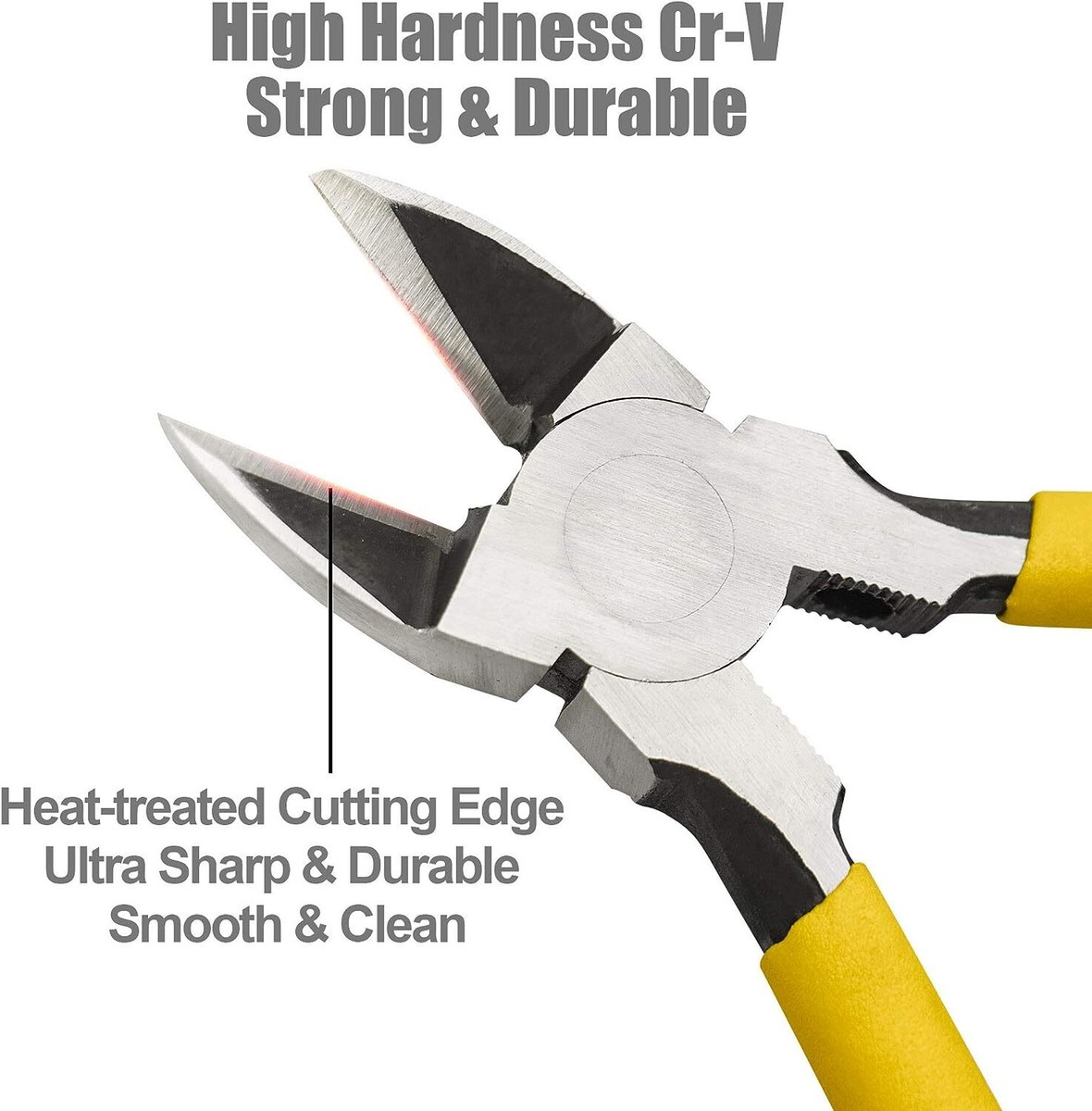 Side Cutters , 2PCS Spring-loaded Flush Cutters, Diagonal Cutters ...
