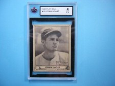 1940 PLAY BALL GUM INC. MLB BASEBALL CARD #151 EDWIN JOOST KSA 5 EX NICE!! 40 GL