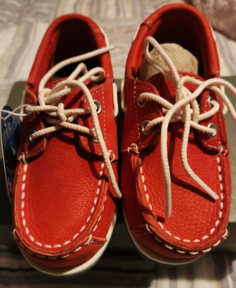 Timberland детей ясельного возраста PEAKS ISLAND 2 глаз лодки туфли красный 6886R - Изображение 2 из 4