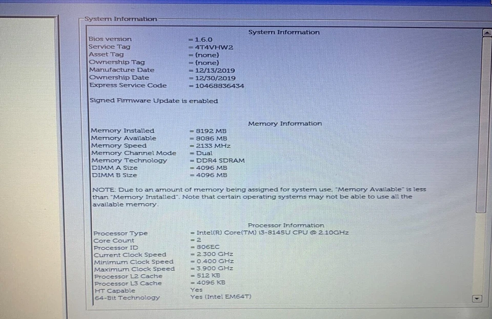 Dell Latitude 5300 13.3" / i3-8TH / 8GB RAM / 180GB M.2 - OS - PSU (OFFERS OK) - Image 4 of 4