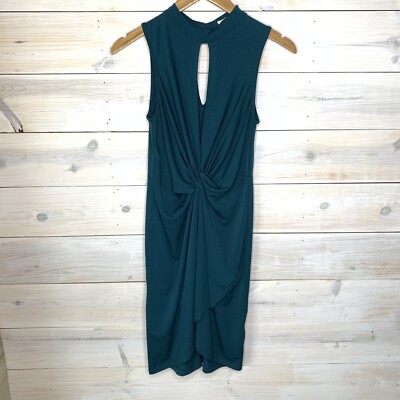 Charlotte Russe Emerald Green Bodycon Dress with Keyhole Neckline | eBay UK