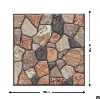 Self-adhesive 3D Tile Brick Wall Sticker Panel Wallpaper 10Pcs Waterproof PVC