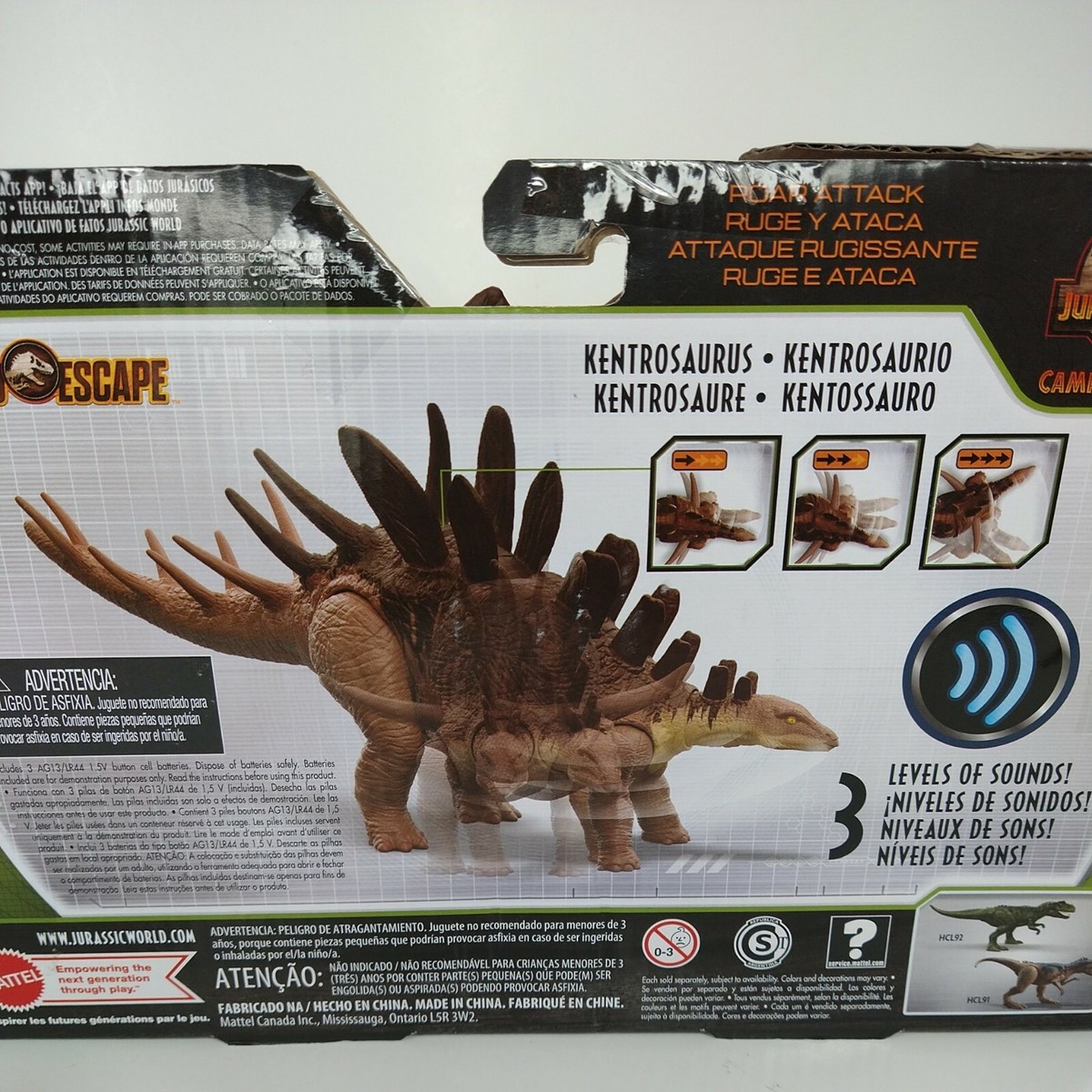Jurassic World Camp Cretaceous Kentrosaurus Roar Attack
