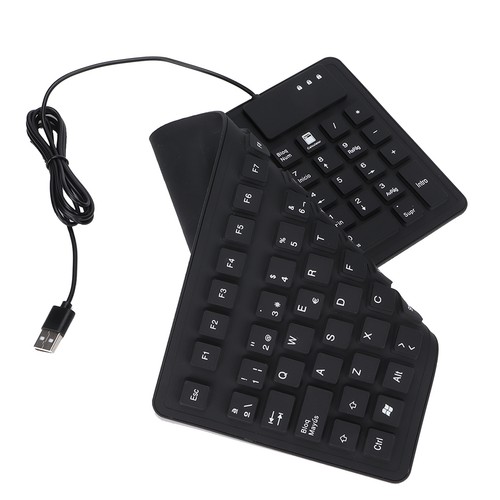 Keyboard 105 Key Spanish Usb Wired Foldable Quiet Waterproof Dustproof Si Set - Picture 3 of 22