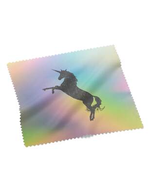 Unicorn Silhouette Brillenputztuch Toon Cartoon Comic Style Regenbogen Einhorn