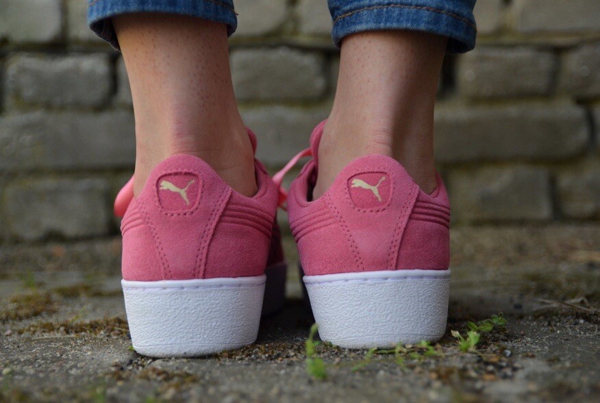 Puma Vikky Platform Womens Size 7 Pink Athletic Casual Shoes