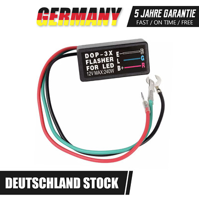 LED Blinkrelais 12V 3 Polig Lastunabhängig Auto Motorrad Blinkgeber Universal
