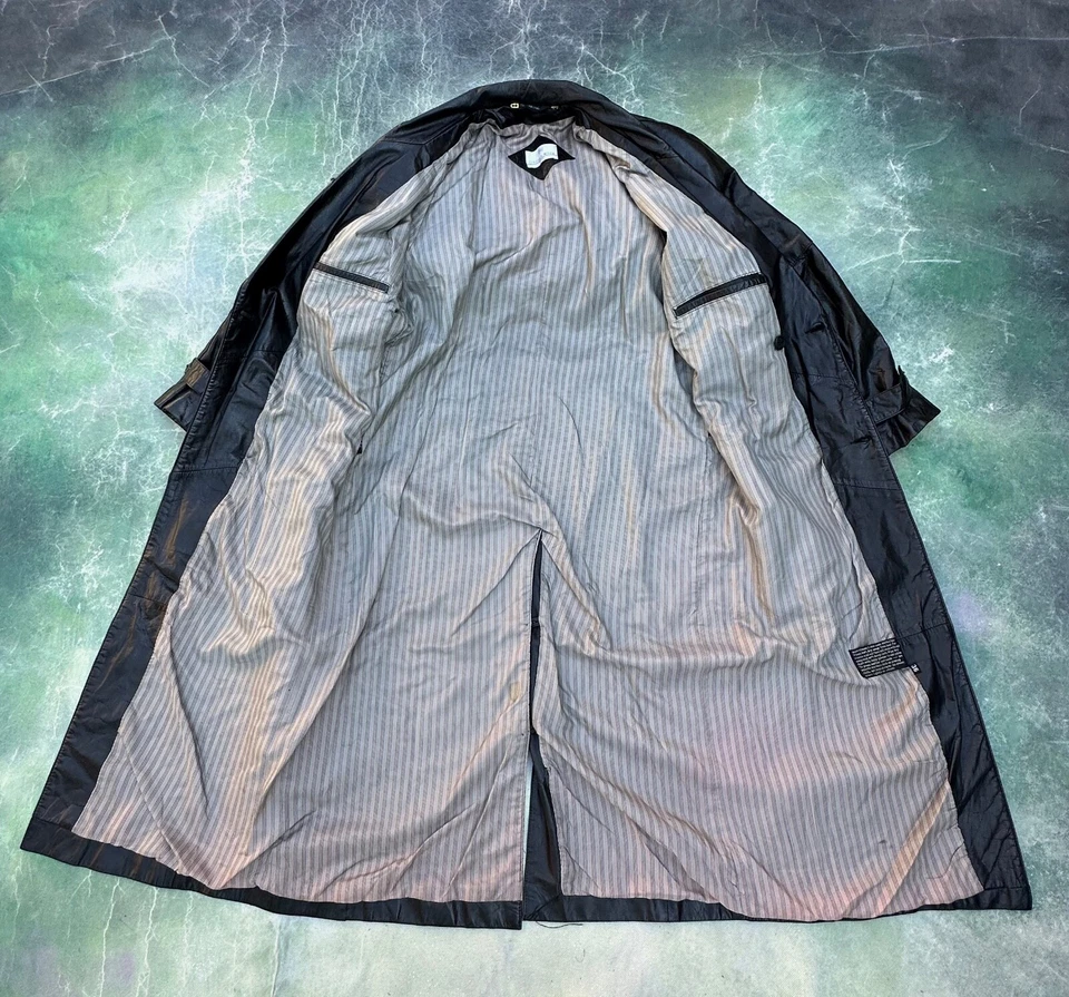 Vintage RARE Circola Moda Men's Leather Overcoat Jacket Size 36. - Image 4 of 4