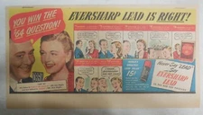 Eversharp Red Top Lead Ad: You Win The $64 Question CBS Radio Show ! from 1940's