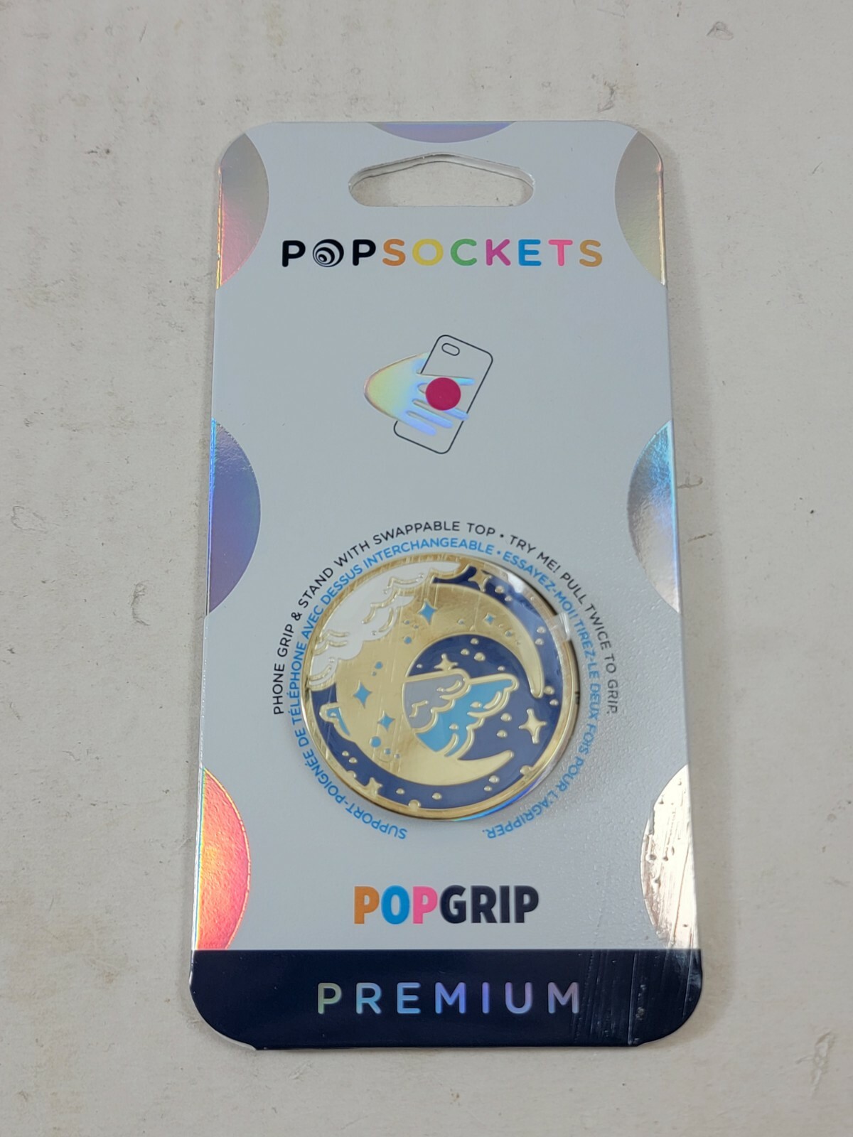 PopSocket Premium Phone Grip Fly Me To The Moon. ..Metal... New-image