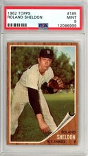 1962	Topps	Roland	Sheldon	185	PSA 9		Yankees	POP 4	8080