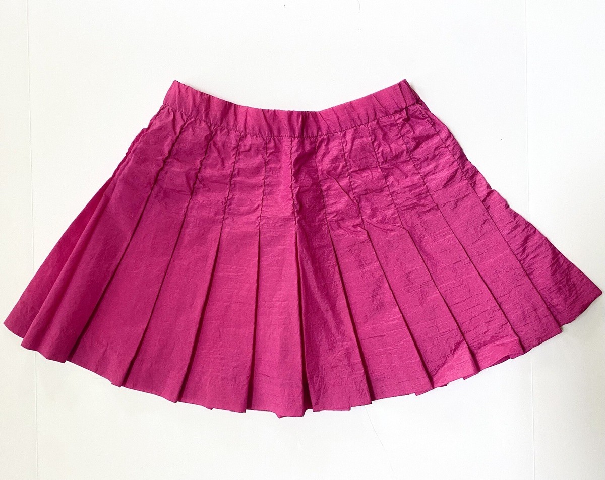 Lilys Beverly Hills Mini Tennis Skirt Hot Pink Fuschia Pleat Golf Vintage  90s