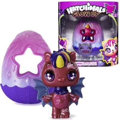 Hatchimals Glow Up. Sammelfigur mit nachtleuchtenden Flügeln. Nightfall Unikeet