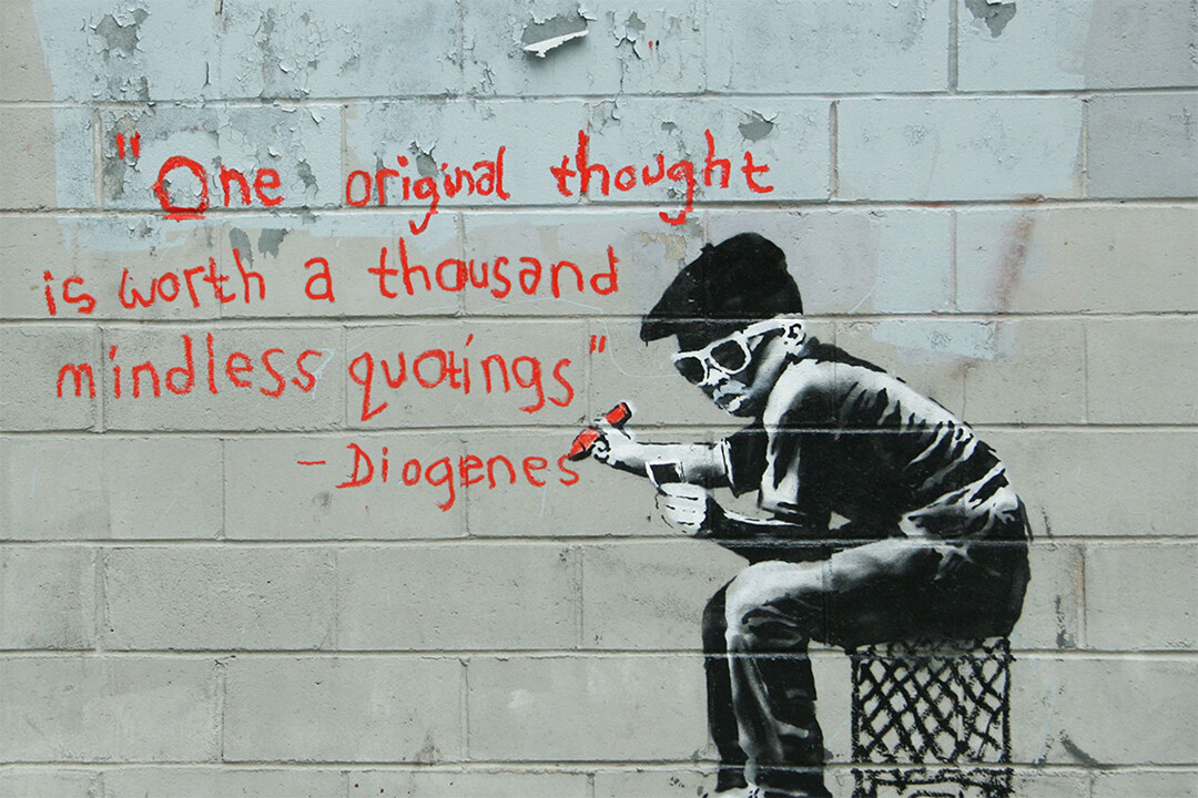 One Original Thought Classic Street Graffiti Art Wall - POSTER