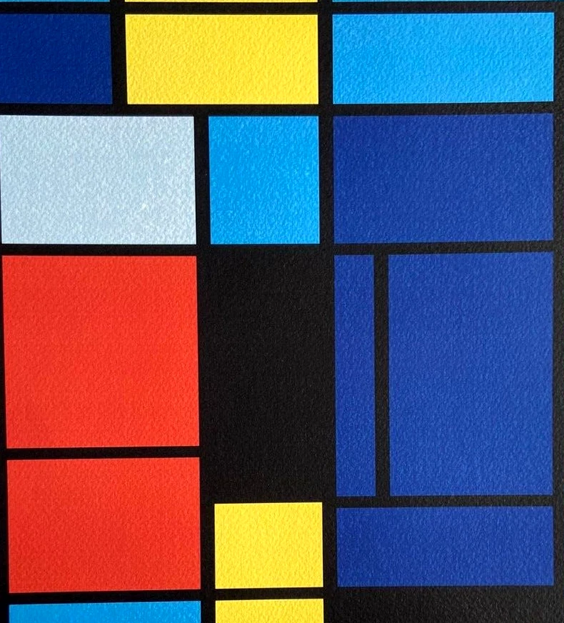 Litografía Piet Mondrian certificado de autenticidad original numerada firmada op _Josef Albers Foto 3 de 4