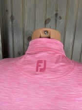 FOOTJOY SHORT SLEEVE GOLF Polo Shirt POLYESTER SPANDEX Pink Sz Large