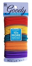 Goody WoMens Ouchless Braided Elastics, 30 Count Festival Primary 