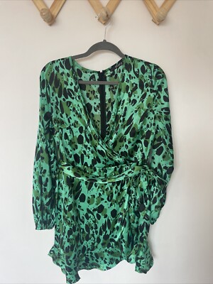 Quiz Yellow Leopard Print Trousers QUIZ Green Black Leopard Animal