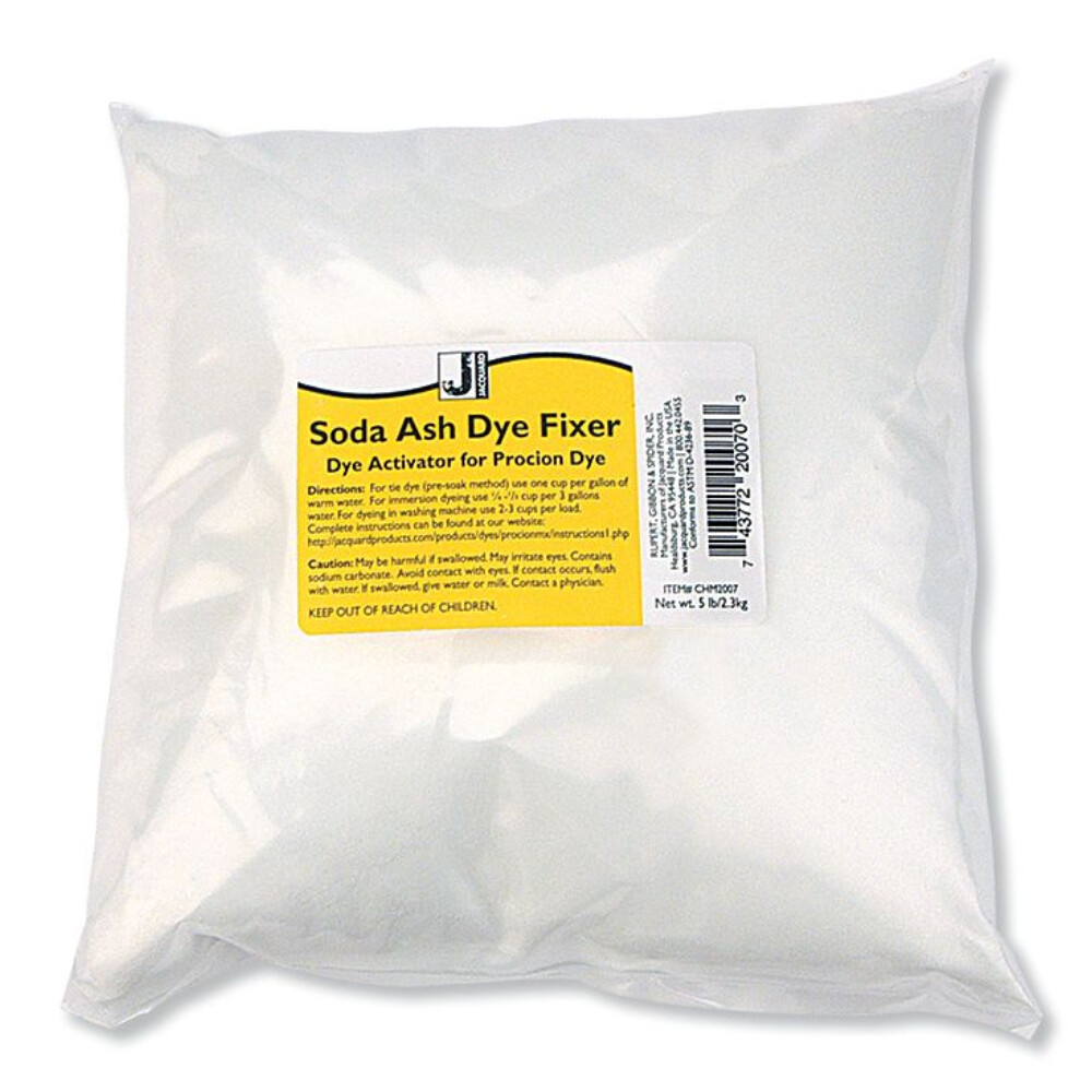 Jacquard Soda Ash Fabric Dye Fixer CHM2007 for Reactive Dyes and Procion MX 5lb