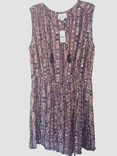 Ladies Plus Casual Dress Russet Print Size 3X NEW