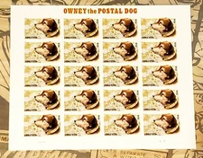US SCOTT 2010 4675 PANE/20 OWNEY THE POSTAL DOG STAMPS FOREVER  MNH Collectible