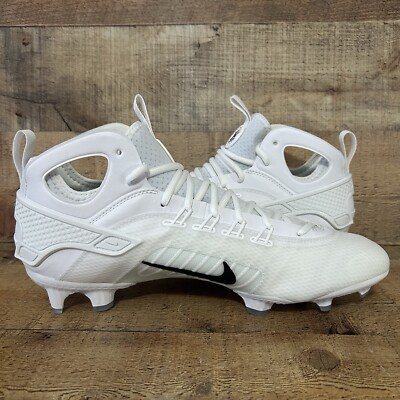 Nike Huarache 9 Elite Mid LAX Lacrosse Cleats Men's Size 13 White