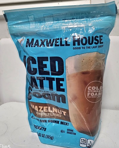 MAXWEL HOUSE LATTE GHIACCIATO ALLA NOCCIOLA CON SCHIUMA - TUTTO IN UNO MISCELA DI CAFFÈ - 5,8 ONCE - 6 / CONFEZIONE - Foto 2 di 2