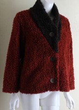Habitat -sz S M Deep Pile Fleece Art-to-wear Curly Lagenlook Jacket Blazer