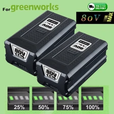 2pack 5.5Ah Lithium Ion Battery For Greenworks Pro 80Volt GBA80200 GBA80250 NEU