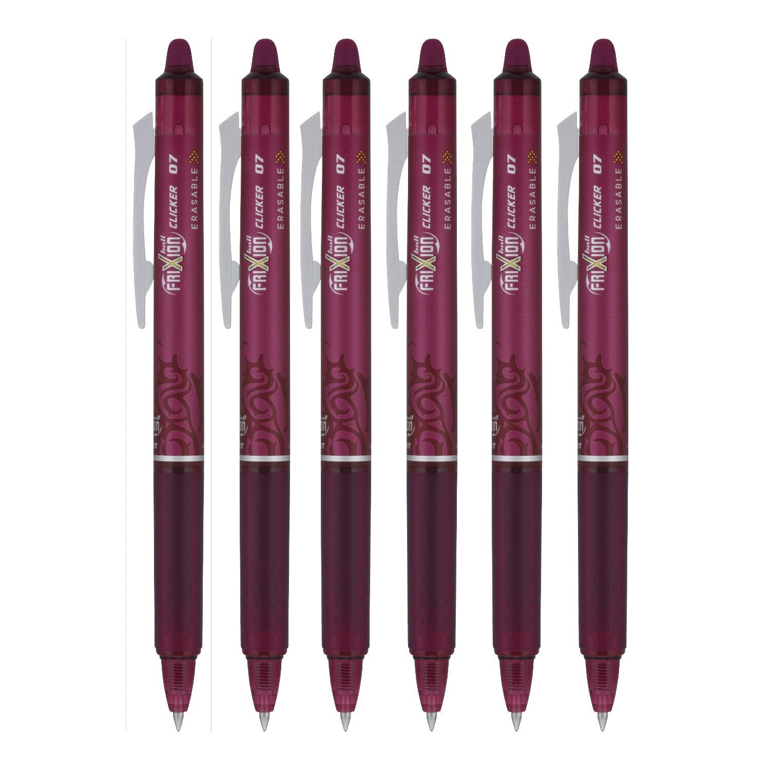 Pilot FriXion Ball Clicker Retractable Erasable Gel Pen, Fine Point, 0.7mm, B...