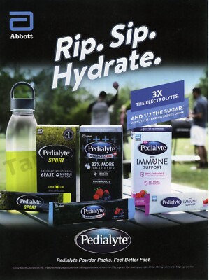 2022 Abbott Pedialyte Hydration Health Electrolytes PRINT AD Wall Decor? (1975)