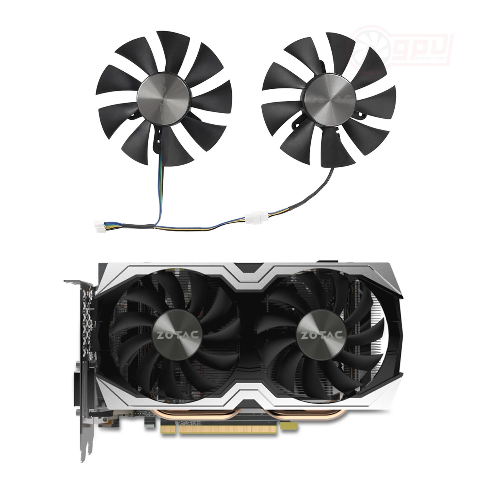 ZOTAC GTX 1070 MINI / 1060 AMP GPU 85mm Fan Replacement Set (42mm Mount)