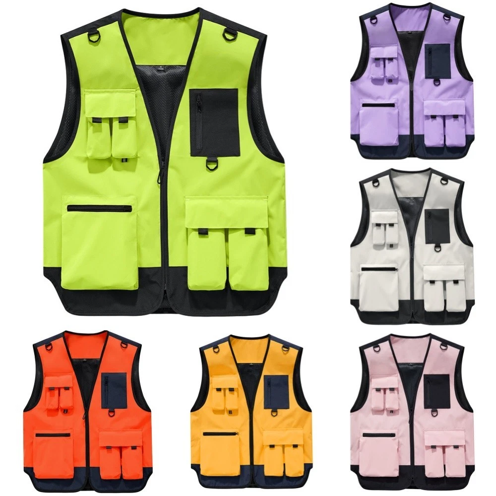 Multi Pockets Men Workwear Vest Fishing Outdoor Vest Workwear Gilet Casual