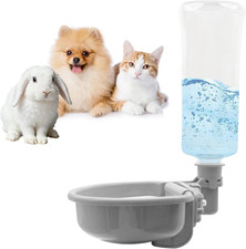 23Oz Pet Water Bottle, Gravity Dog Water Bowl Dispenser for Cage, Anti-Overflow