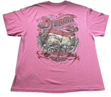 Sturgis 2024 T Shirt XL Pink Black Hills Rally 75th Mt Rushmore South Dakota