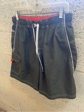 Speedo Men s Olive Green/ Orange Swimming Shorts Sz Medium