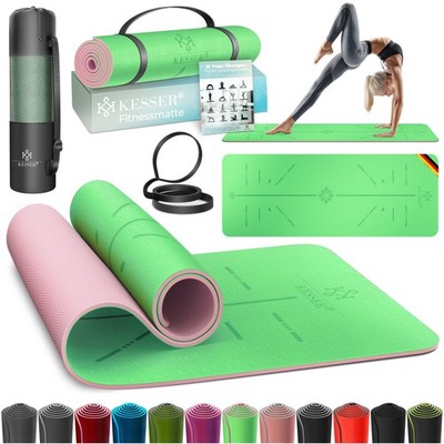 KESSER  Yogamatte TPE Fitnessmatte Gymnastikmatte Pilates Sportmatte Bodenmatte