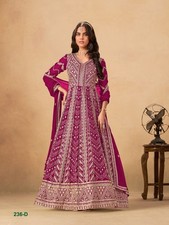 Partywear Anarkali Kurta Flared Gown Bollywood Readymade Long Designer Kurti Set