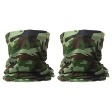 2pcs Summer Neck Gaiter Unisex Sun Protection Face Mask, Camo Army Green