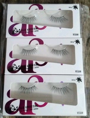 3 PAIRS AF94 False Advertising Faux Lashes BLACK Lash 02  Winged Demi VEGAN NEW