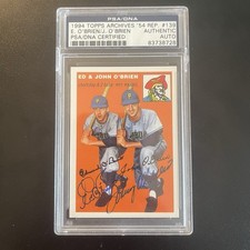 1994 Topps Archives 1954 Ed & John O’Brien Dual Signed Auto PSA/DNA Pirates Rare