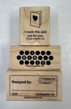 Stampin' Up "I DID IT" Retired Stamp Set of 3 Handmade Stationery Labels