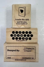 Stampin' Up! "I DID IT" Retired Stamp Set of 3 Handmade Stationery Labels
