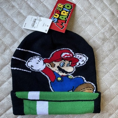 Super Mario Beanie Cap Hat Fitted One Size New 2017 Nintendo