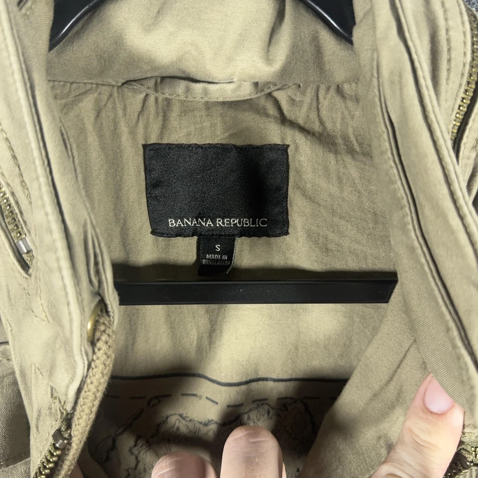 Chaqueta Convertible Banana Republic Para Hombres Chaleco Pequeño Safari Campo Utilidad Cinturón Foto 4 de 4